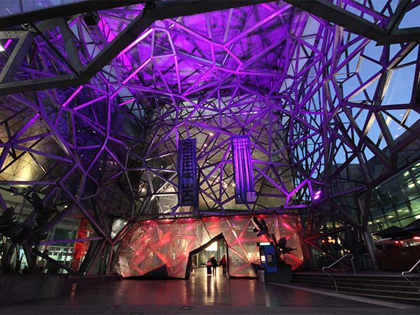 Federation Square in lights / Image: Ula Group