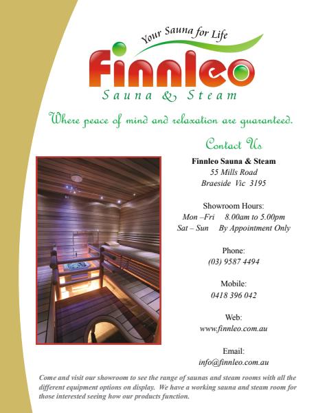 Finnleo Saunas, Steam Rooms and Steam Showers
