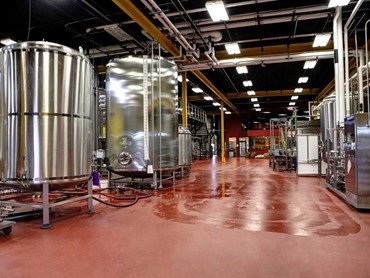 Flowcrete antimicrobial resin flooring installed at Florida brewery