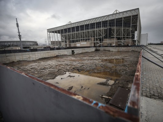 Just two years after the Rio olympics, venues are abandoned and in a state of disrepair. Image: Mario Tama/Getty Images

