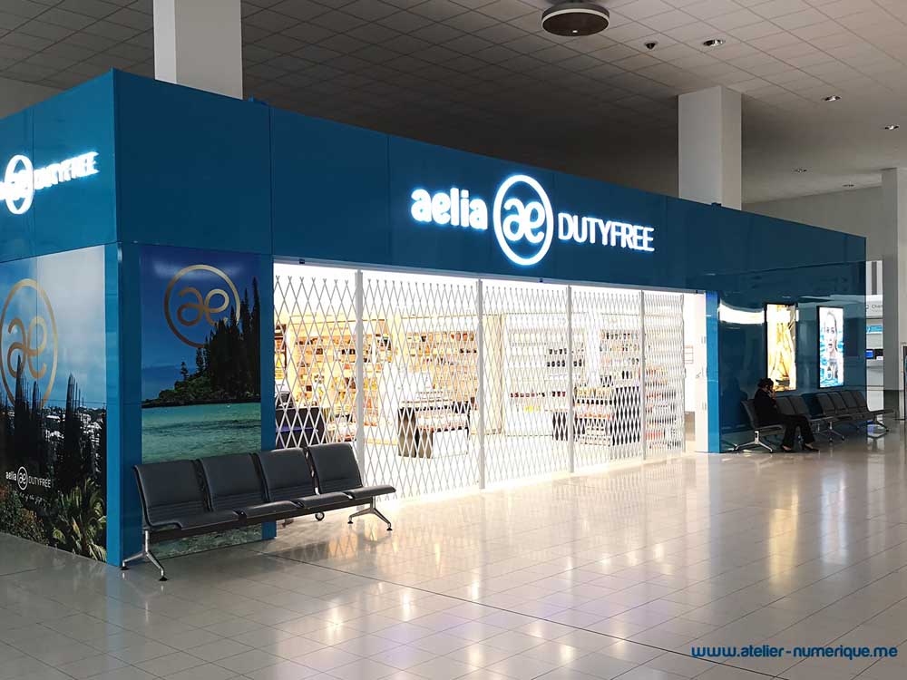 ATDC’s folding security shutters at Aelia Duty Free 