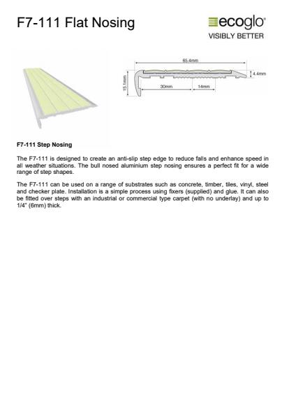 F7-111 Flat Nosing Product Brochure