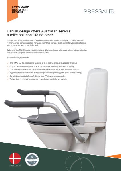 TMA3 Combo: Aged care bathroom solutions