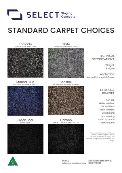 Select Staging Concepts Carpet and Timber Colours flyer