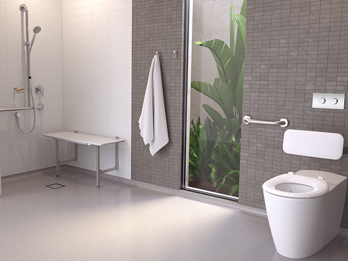 Caroma Care Collection accessible aged care bathroom products