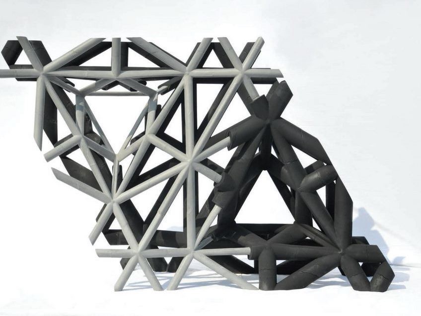 A recent project by Thibault Schwartz: &lsquo;Studies in Recursive Lattices&rsquo; used elaboration of 3D modelling algorithms to manipulate tridimensional networks of structural segments. Image: Thibault Schwartz

