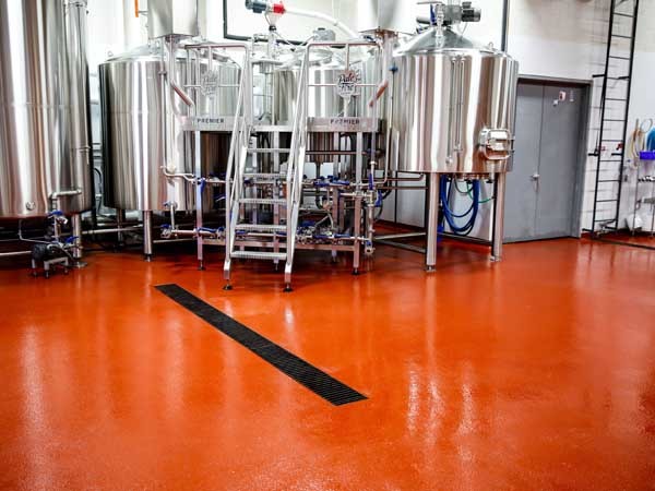 Flowfresh was specified for the brewery&rsquo;s floors due to its ultra hygienic credentials