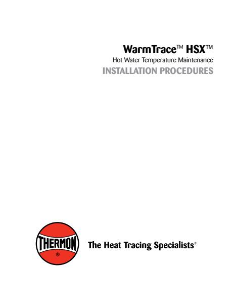 HSX Installation Instructions