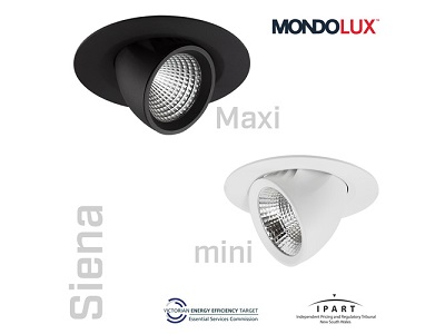 Mondolux downlights Siena Mini and Siena Maxi
