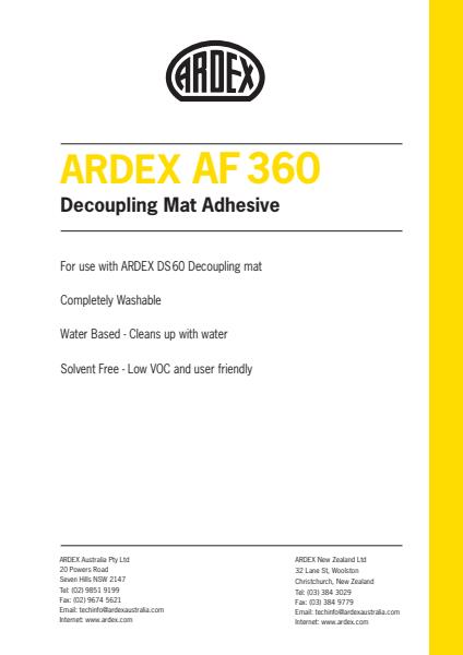 ARDEX AF 360 Decoupling Mat Adhesive