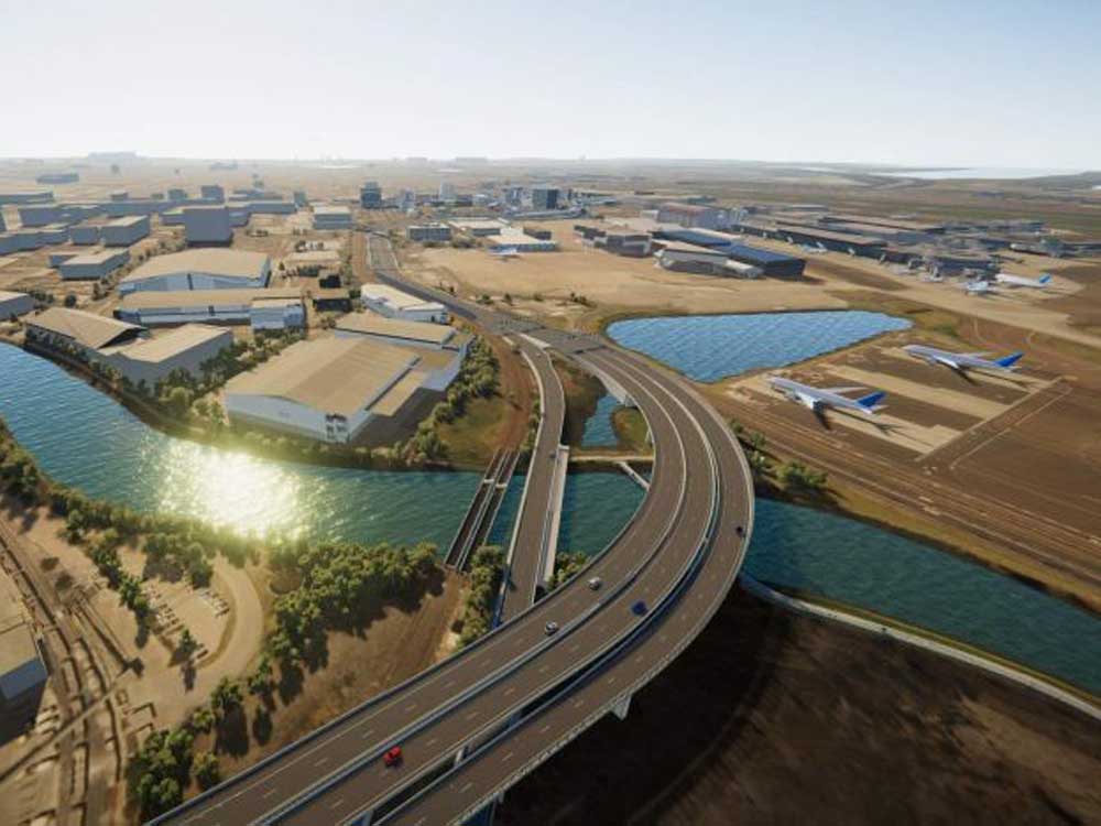 The new connection across Alexandra Canal will shorten travel time to the airport