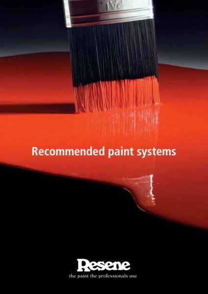 Resene Recommended Residential Paint Systems Brochure