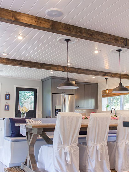 There are a number of options for retrofitting ceiling beams in your home, apart of course from the initial design of a home that you are yet to build.
