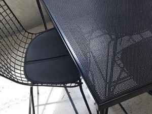 Perforated Table with A-frame legs by Redfox &amp; Wilcox, Melbourne
