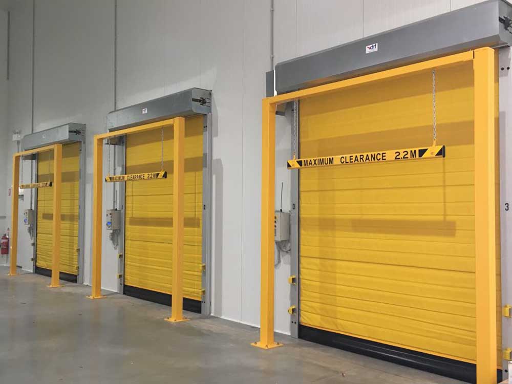 DMF rapid roll doors for cold storage warehousing 