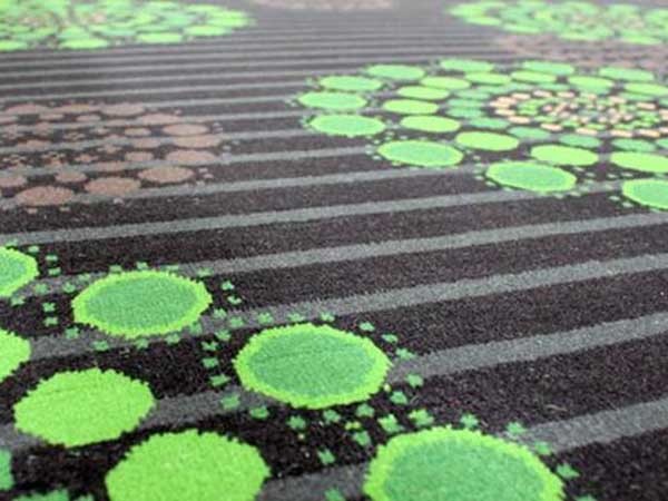 A woven Axminster carpet