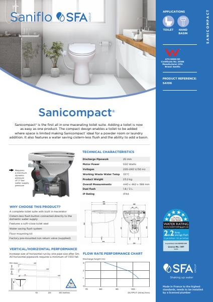 Sanicompact Product Sheet