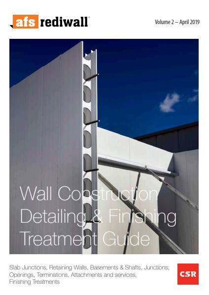 Volume 2 AFS RediWall Wall Construction Detailng Finishing Treatment