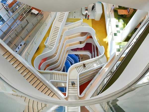In Melbourne’s Medibank Place, HASSELL created a building to promote mental and physical well-being. Photo © Earl Carter