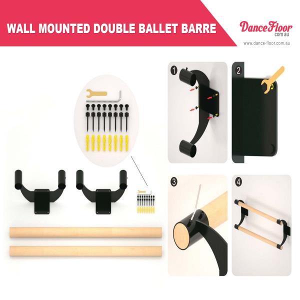 Dance Floor By Transtage Wall Mounted Double Ballet Barre Manual