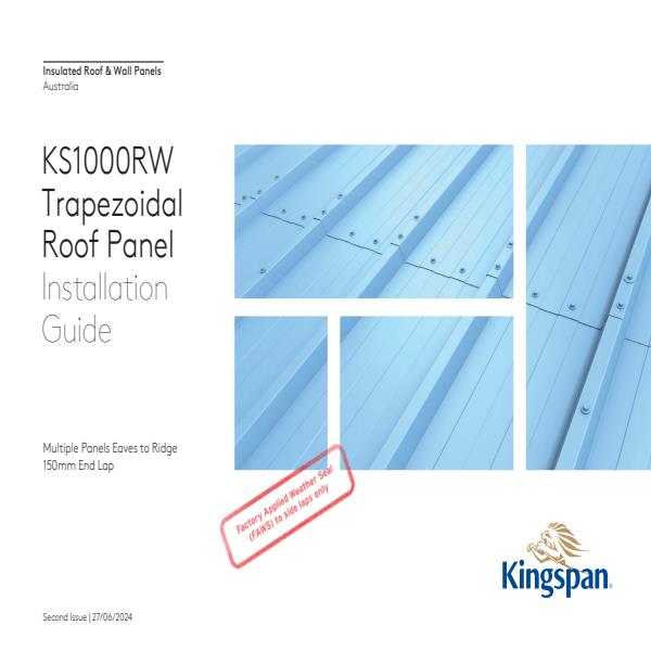 150mm KS1000RW Trapezoidal Roof Panel Installation Guide