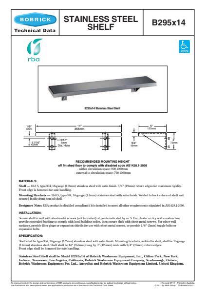 Stable Stainless Steel Shelf