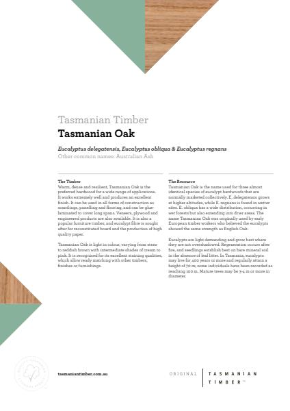 Tasmanian Oak Info Sheet