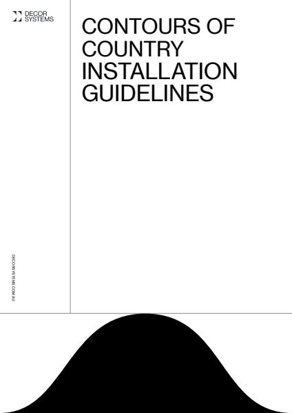 Contours of Country Installation Guides