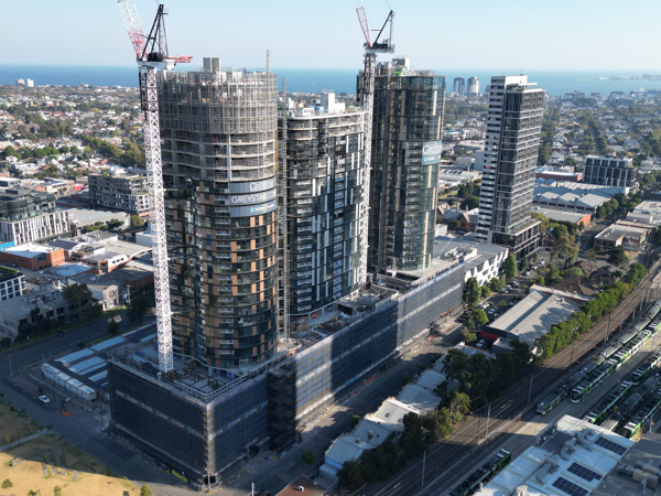 The Greystar topping out