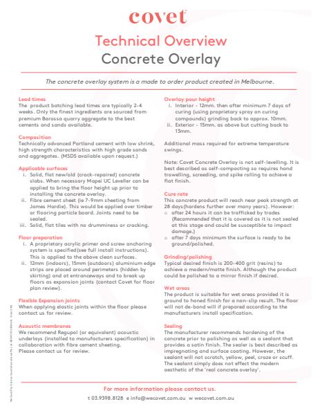 Concrete Overlay Technical Overview