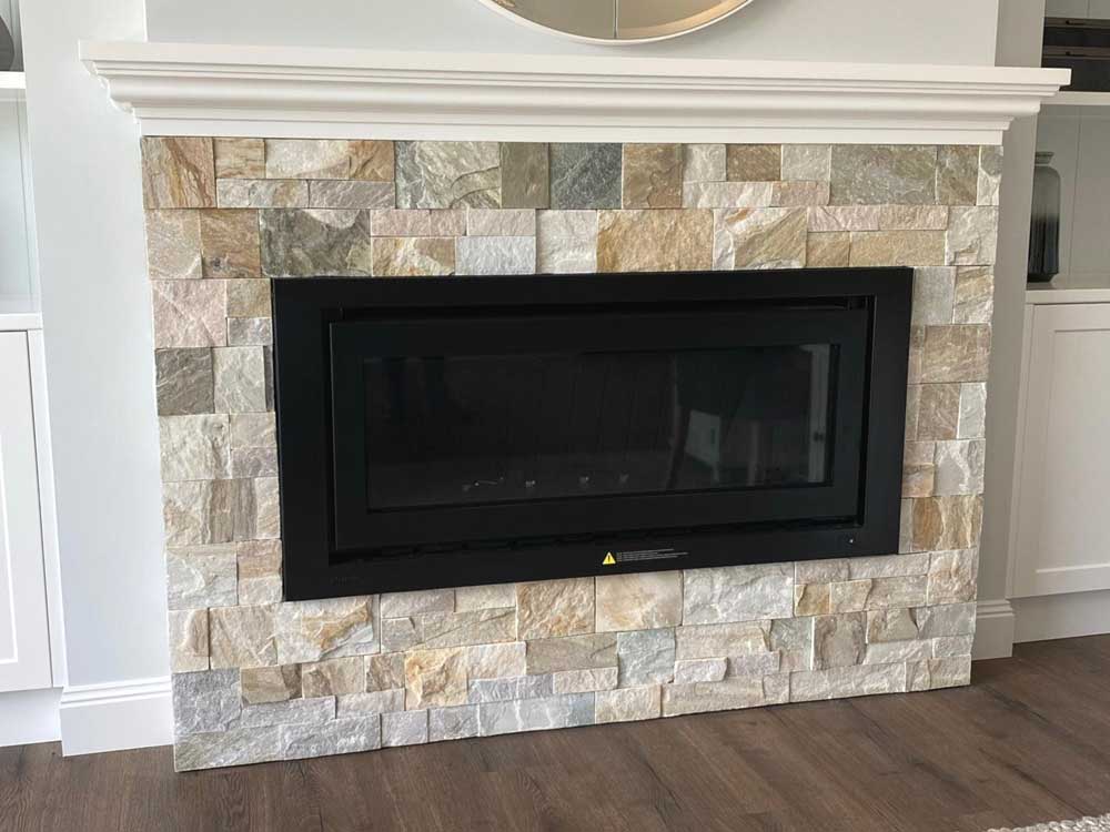 The Stacked Stone Fireplace