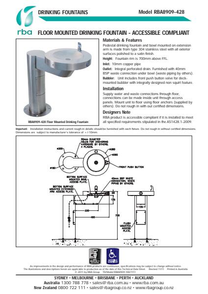 Accessible-Compliant Floor Mounted Drinking Fountain 